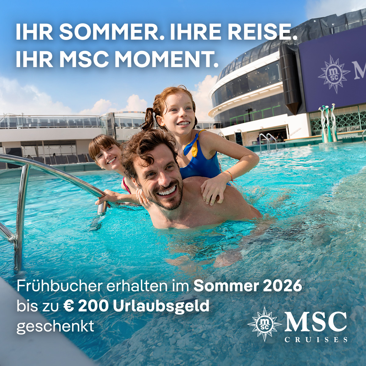 Grafik - MSC Sommer 2026 Frühbucher Special (quadratisch)